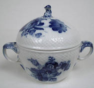 Blå blomster, sockerskål 1680